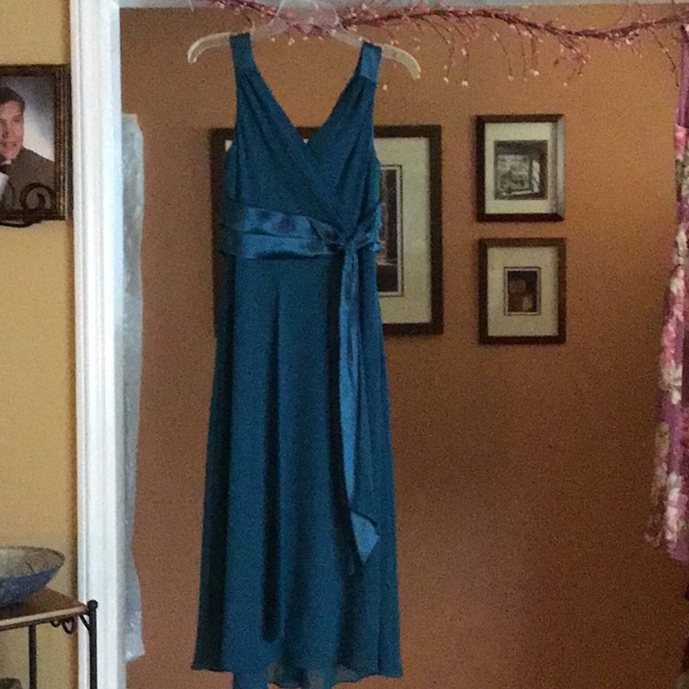 Satin and Chiffon Cocktail Dress